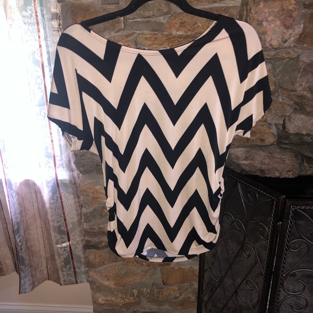 Black and cream top